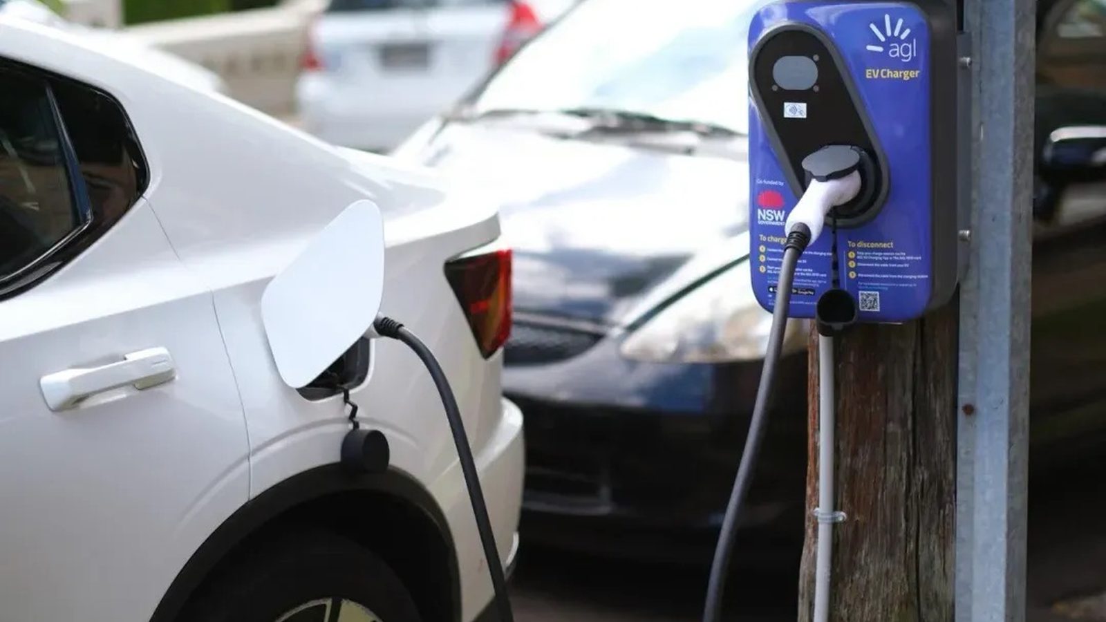 Electric vehicle charging at an Australian home with rooftop solar.